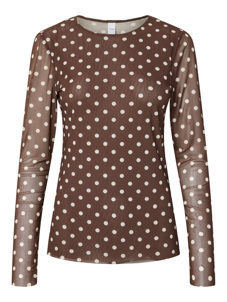 YASDOT LS Mesh Top, Pinecone Birch dots