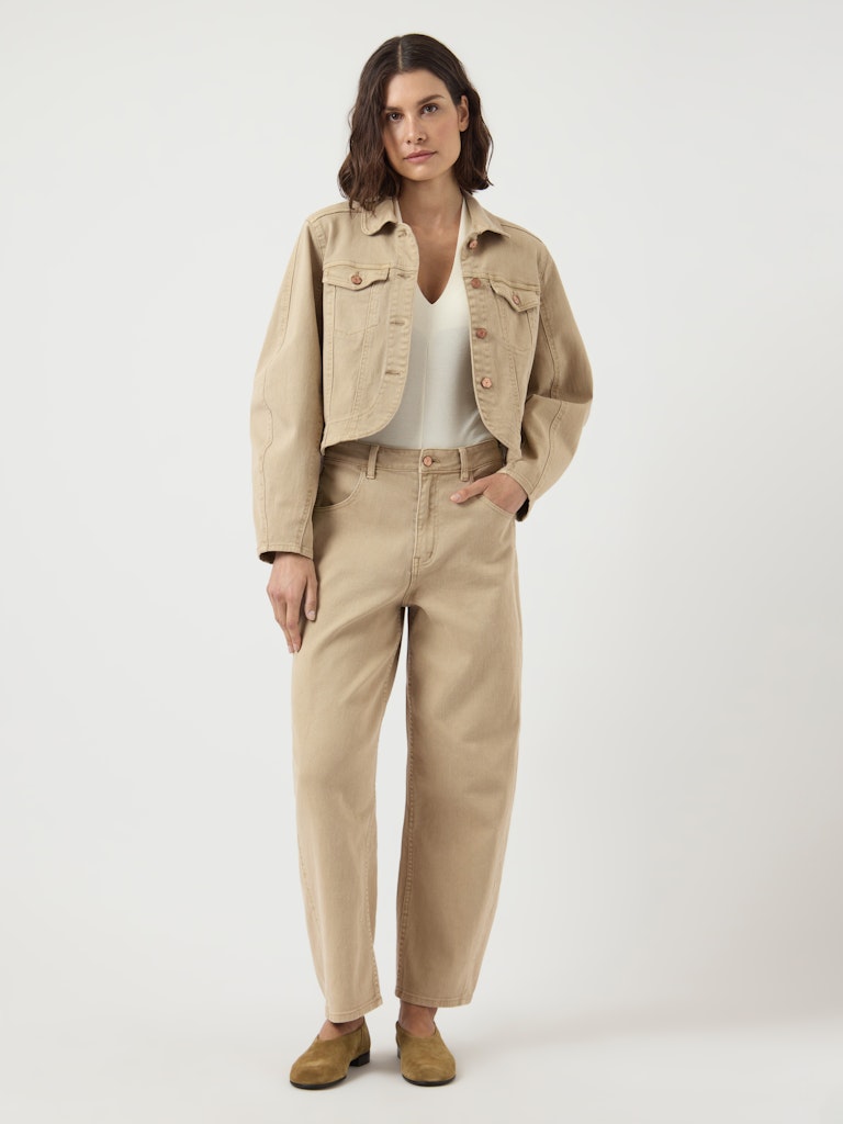 YASLUA HW Barrel Ankel Jeans, incense