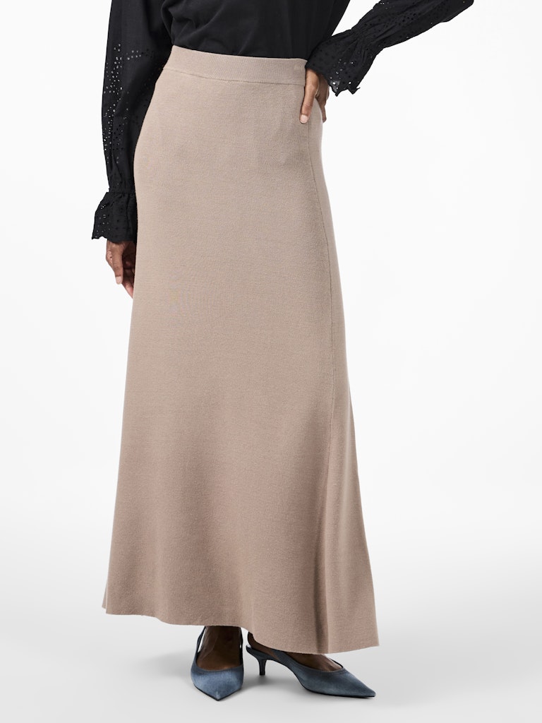 YASFONNY Ankle Knit Skirt, fungi