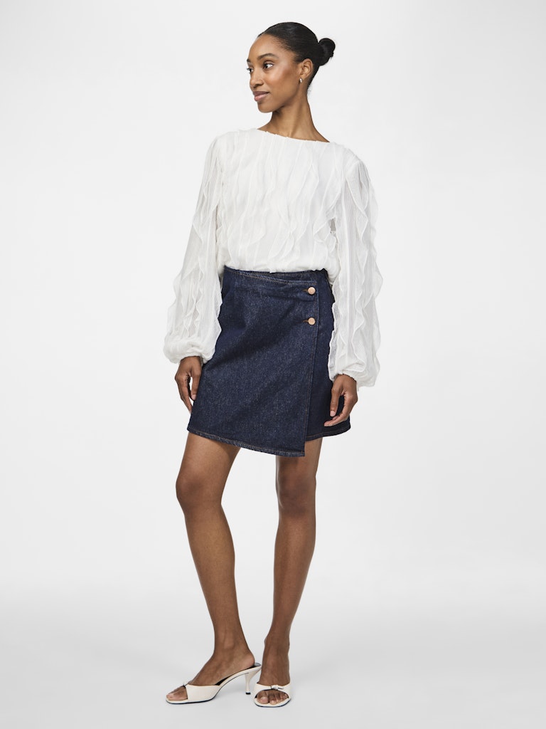 YASLISANA Short Denim Skirt, dark blue denim