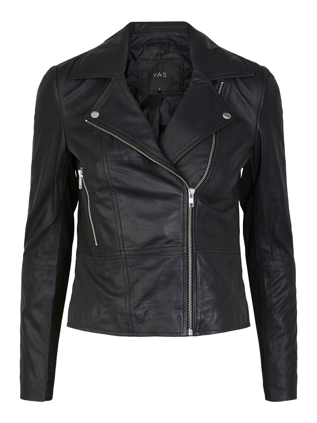 YASSOPHIE Leather Jacket, Black