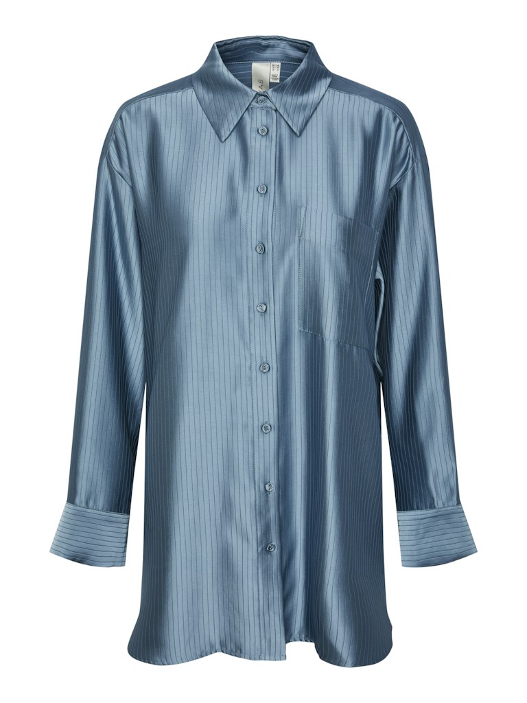 YASEMPI Long Oversize Shirt, Provincial Blue