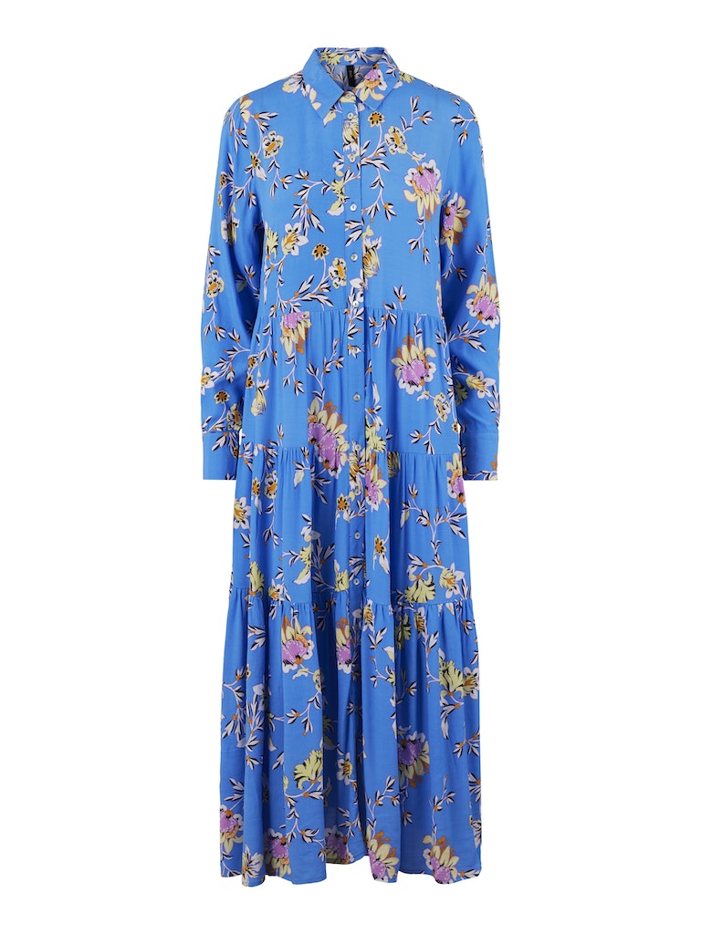 YASINDIGO Long Dress, Palace blue / Indigo Prt