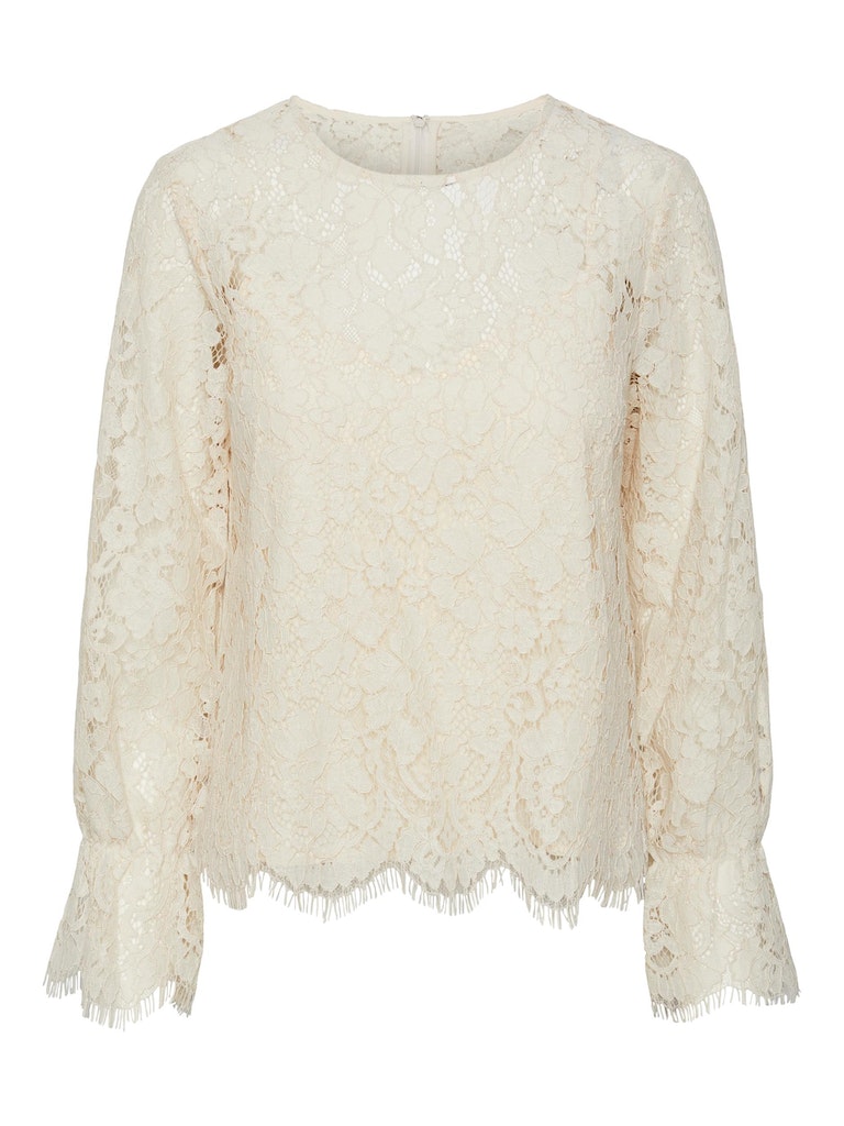 YASPERLA Lace Top, whitecap gray