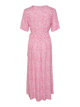 Lade das Bild in den Galerie-Viewer, YASZELEO Long Wrap Dress, Pastel Lavender/AOP
