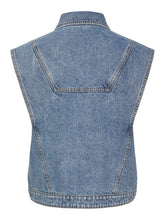 Lade das Bild in den Galerie-Viewer, YASDAISY Denim Waistcoat, Light Blue Denim
