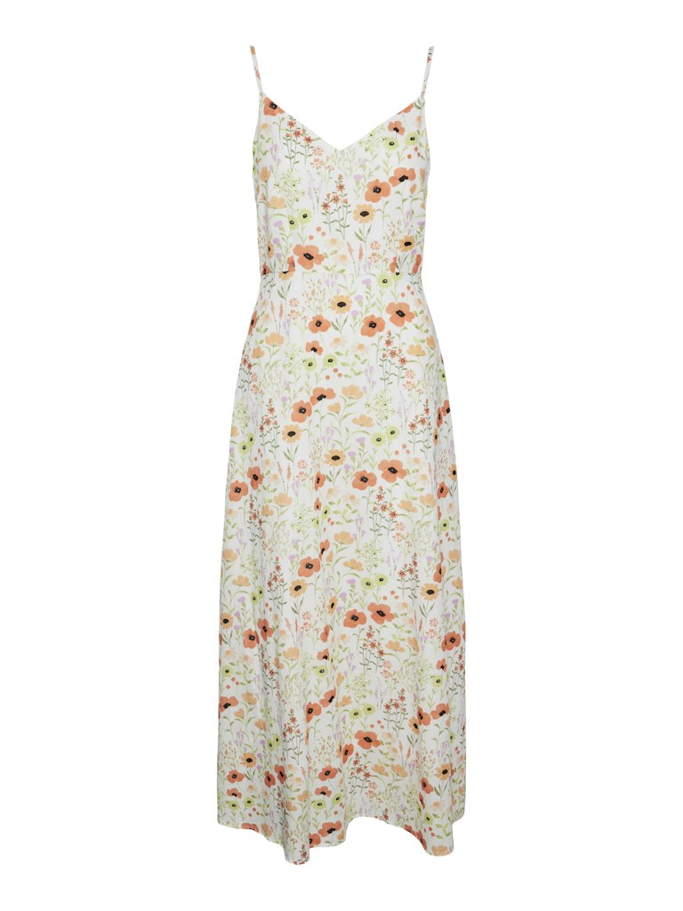 YASFIELD Strap Long Dress, Star White Field