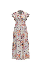 Lade das Bild in den Galerie-Viewer, YASTIERA V-Neck Long Dress, Cream Pink/Tiera Print
