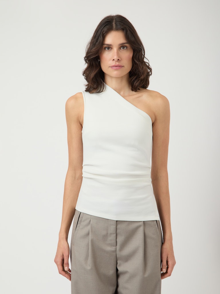 YASVENICE One Shoulder Top, Star White