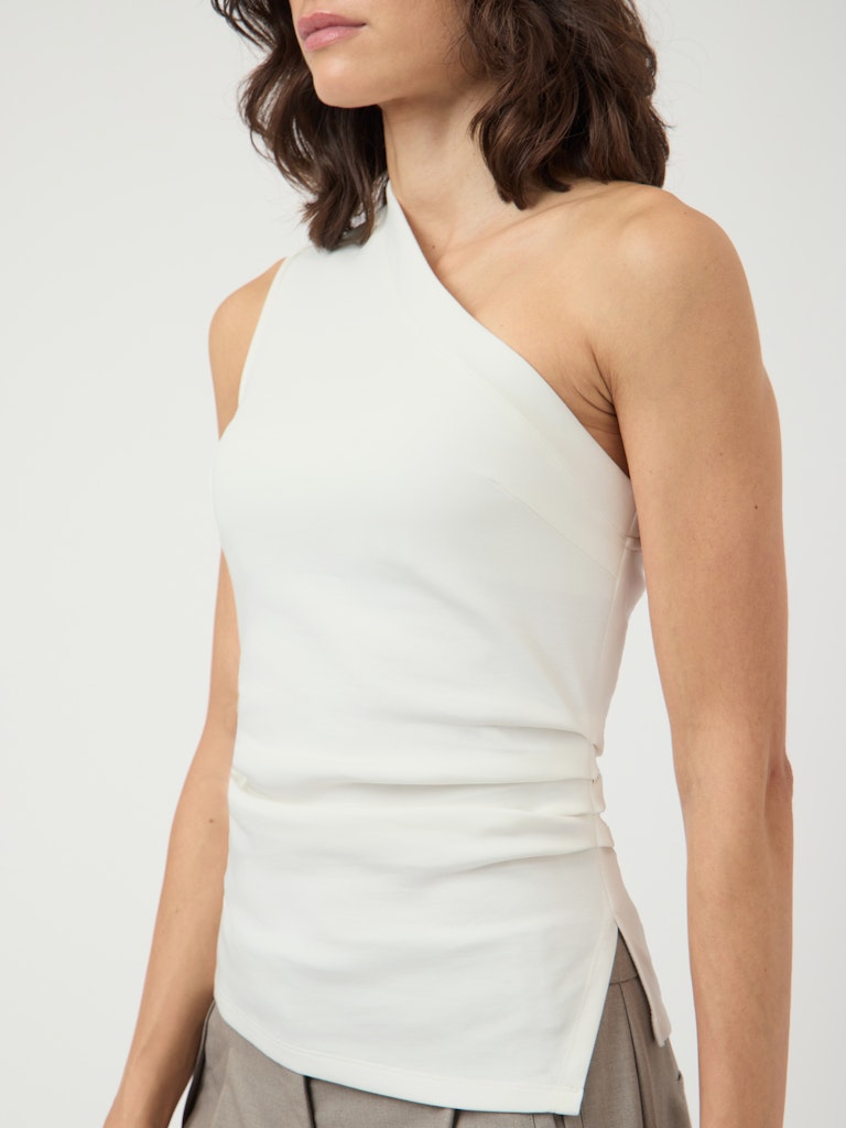 YASVENICE One Shoulder Top, Star White