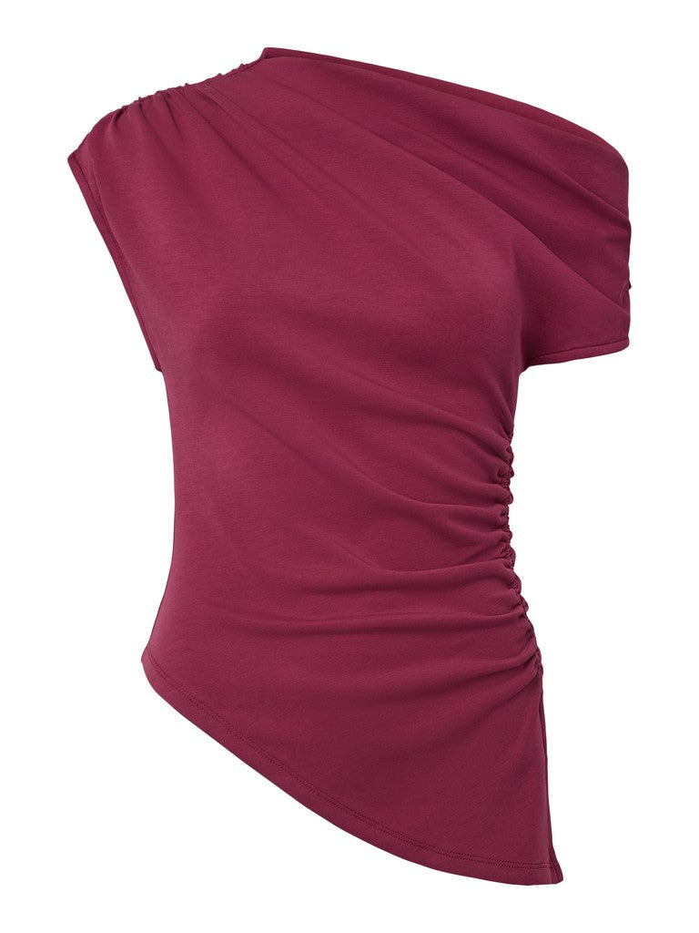 YASPALIMI Off Shoulder Top, Rhododendron