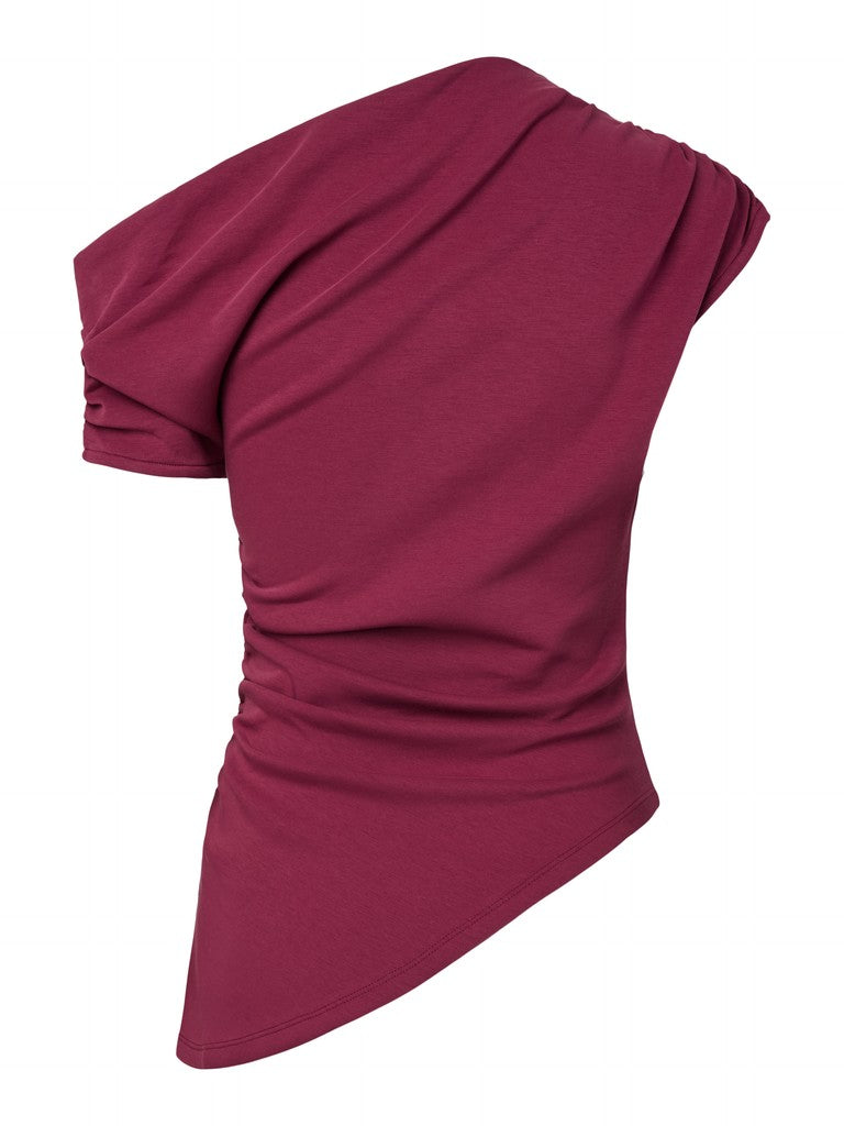 YASPALIMI Off Shoulder Top, Rhododendron