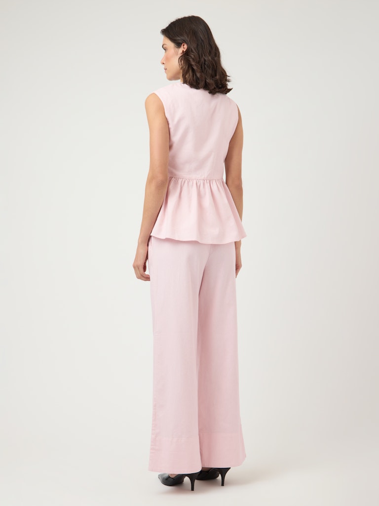 YASTRIMA Linen Blend Top, Ballerina