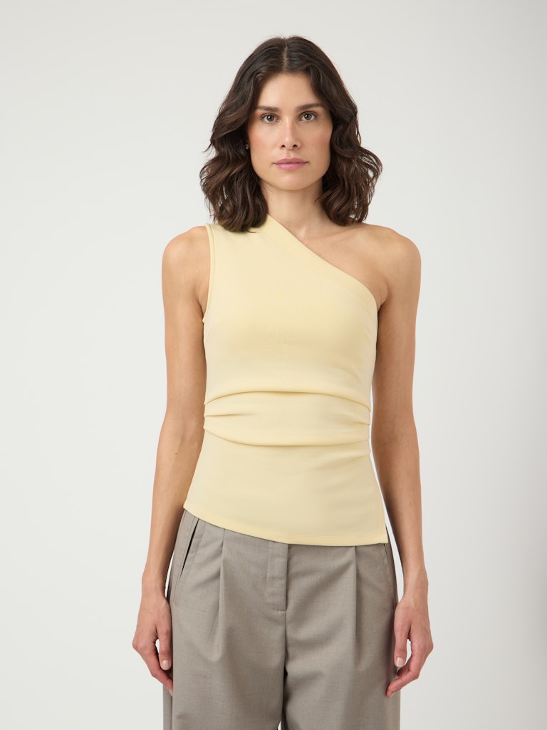 YASVENICE One Shoulder Top, Anise Flower