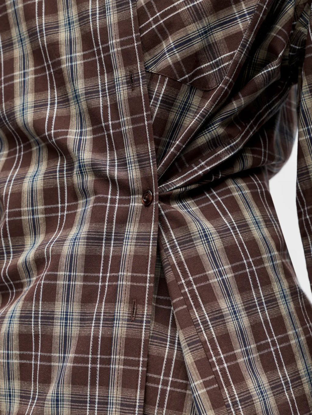 OBJKEKY Loose Shirt, seal brown