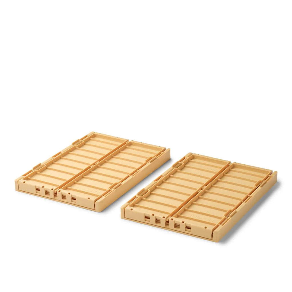 WESTON MEDIUM Aufbewahrungsbox 2er Pack, Lemon yellow