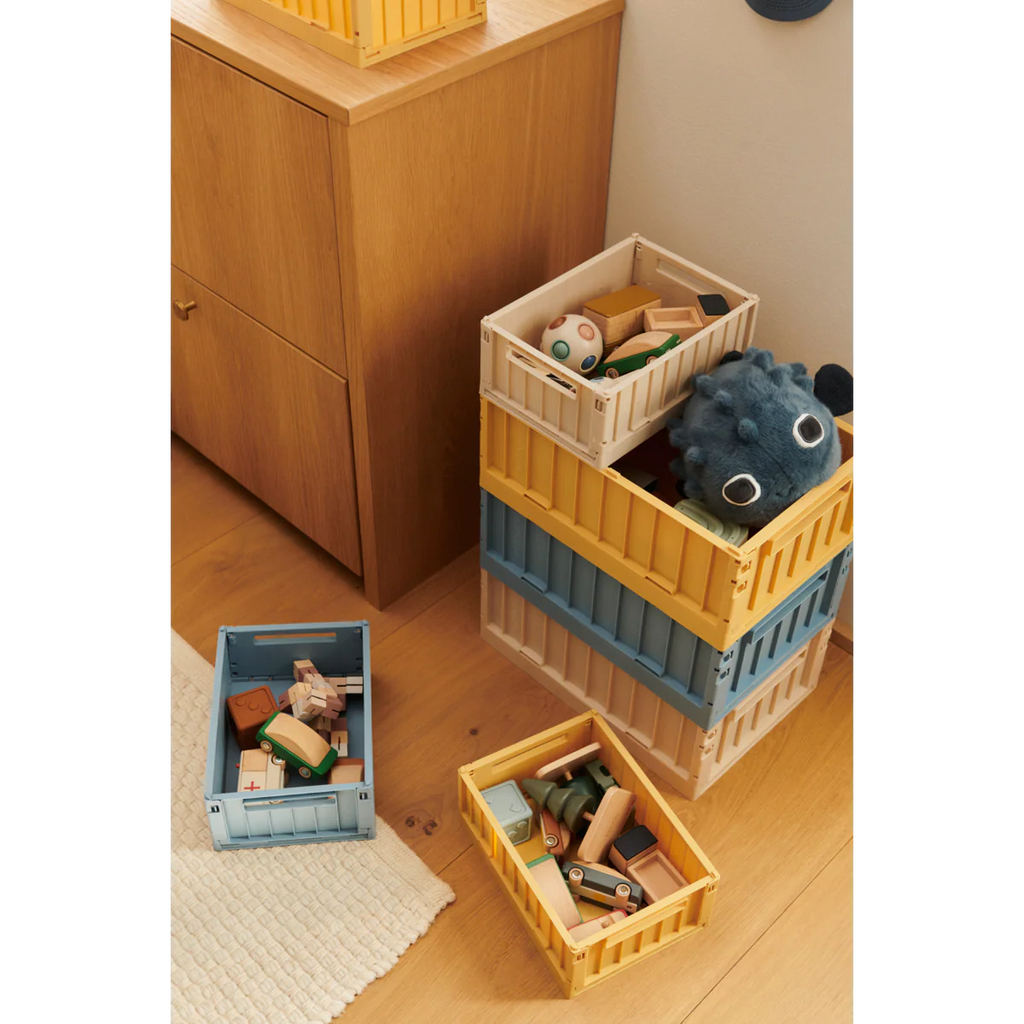 WESTON MEDIUM Aufbewahrungsbox 2er Pack, Lemon yellow
