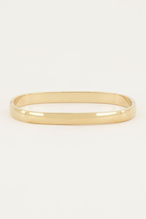 MYSQUARE rechteckiger Armreif breit, gold