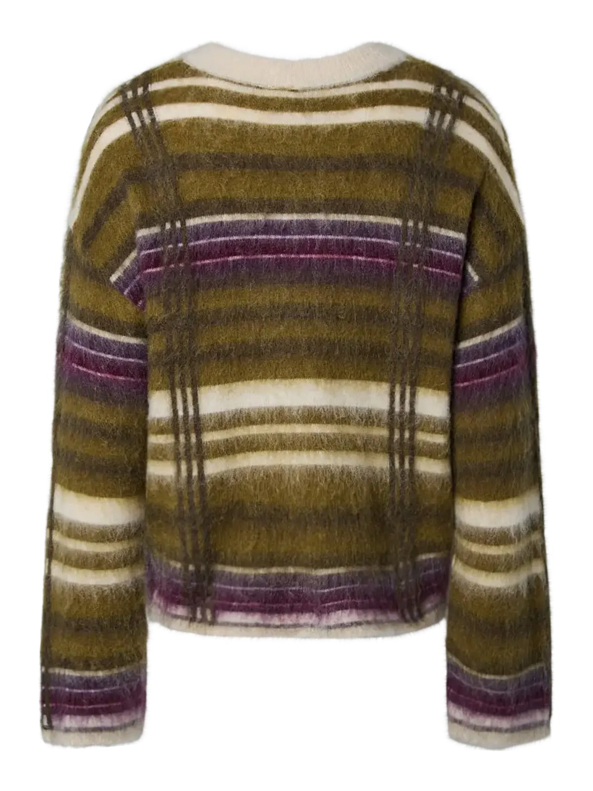 YASCHEA LS MOHAIR BLEND KNIT PULLOVER, Fog Chea checks