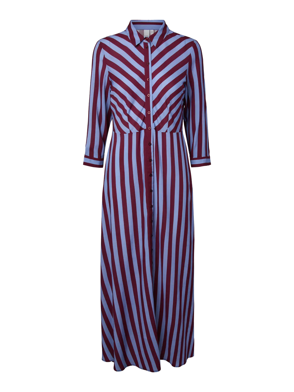 YASSAVANNA Long Shirt Dress, Rhododendron/Serenity Stripes