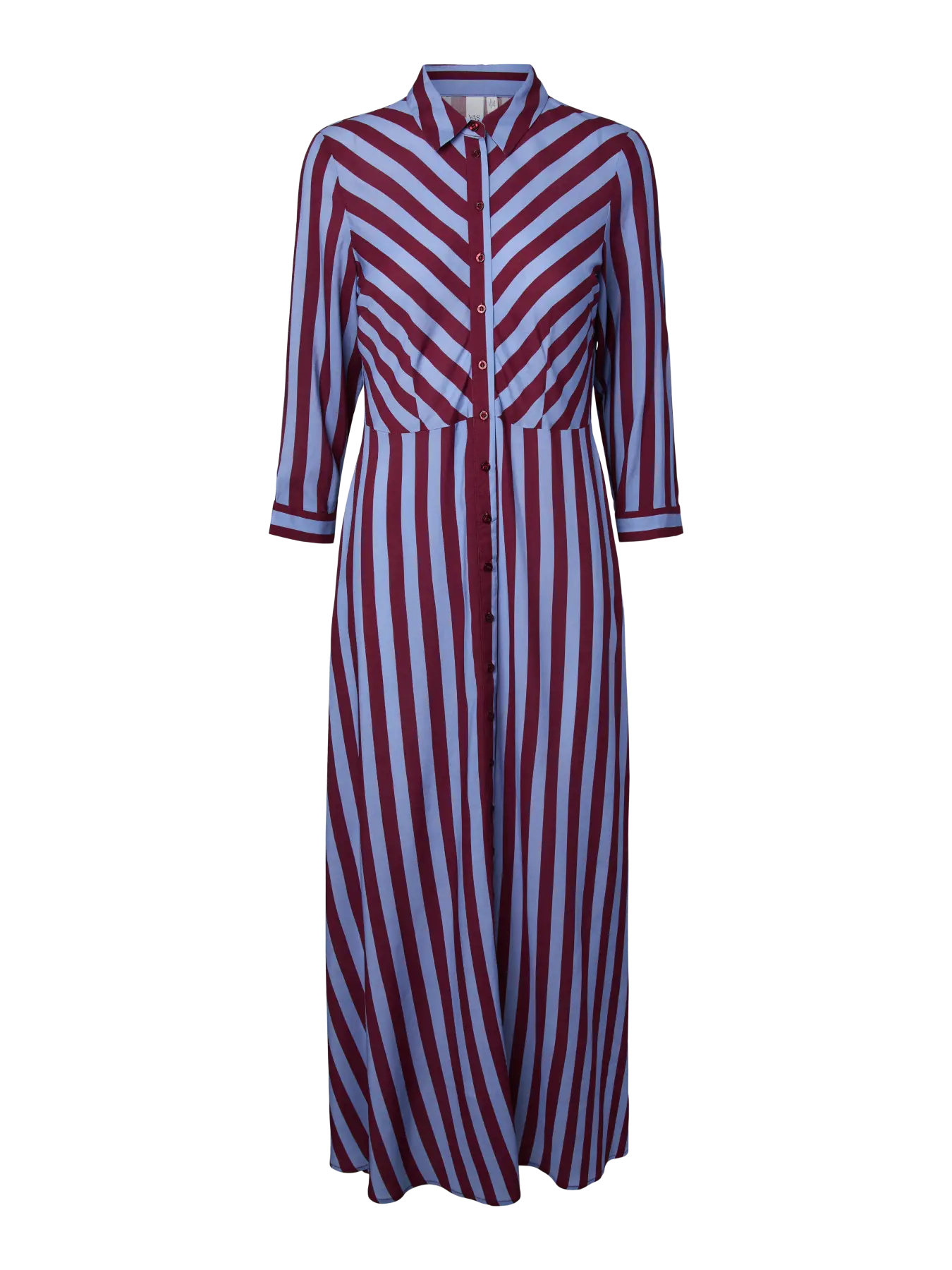YASSAVANNA Long Shirt Dress, Rhododendron/Serenity Stripes