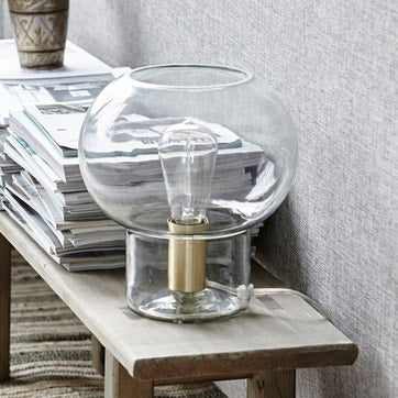 MUSH Tischlampe, Glas / Messing