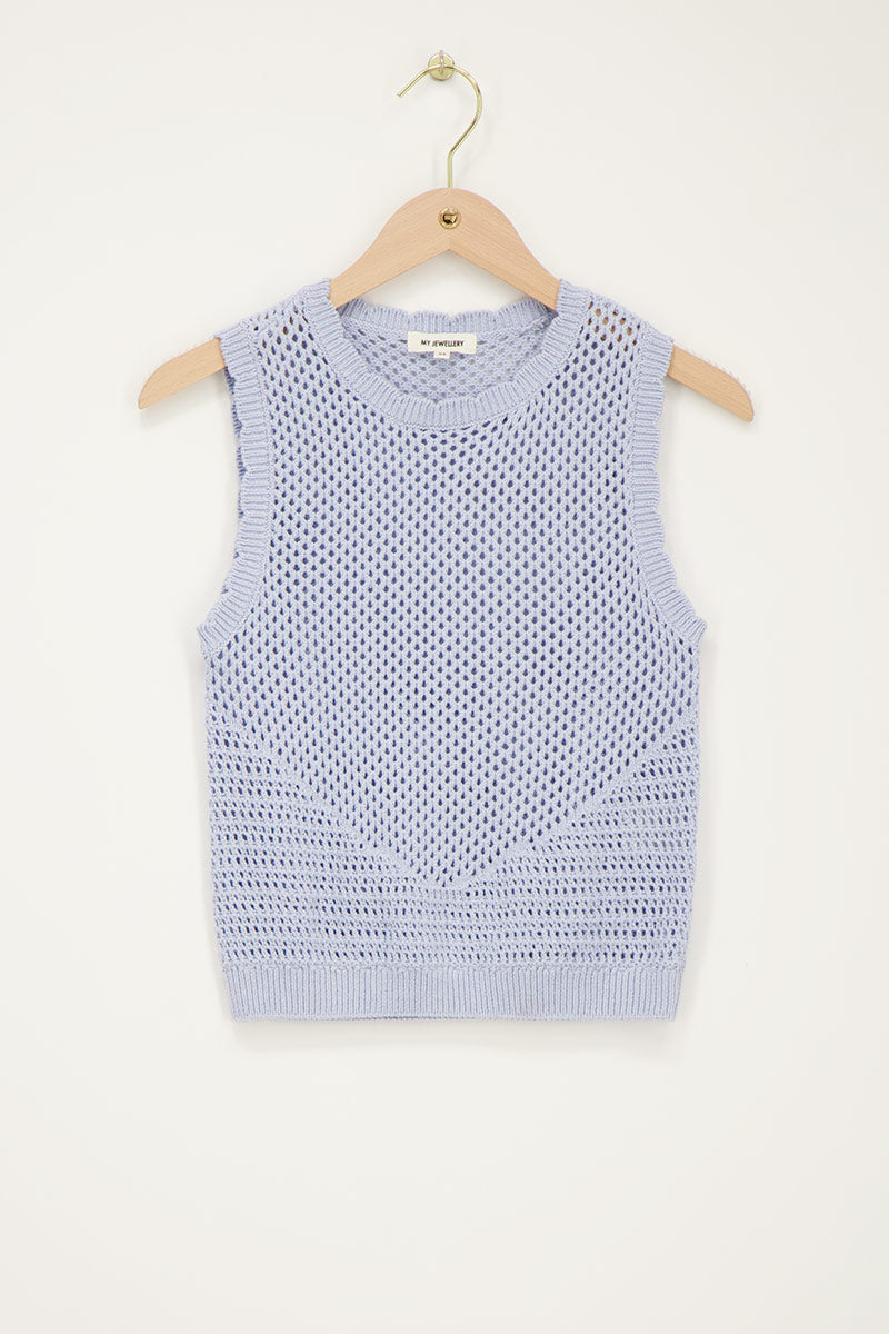 MYCROCHET Shirt, hellblau