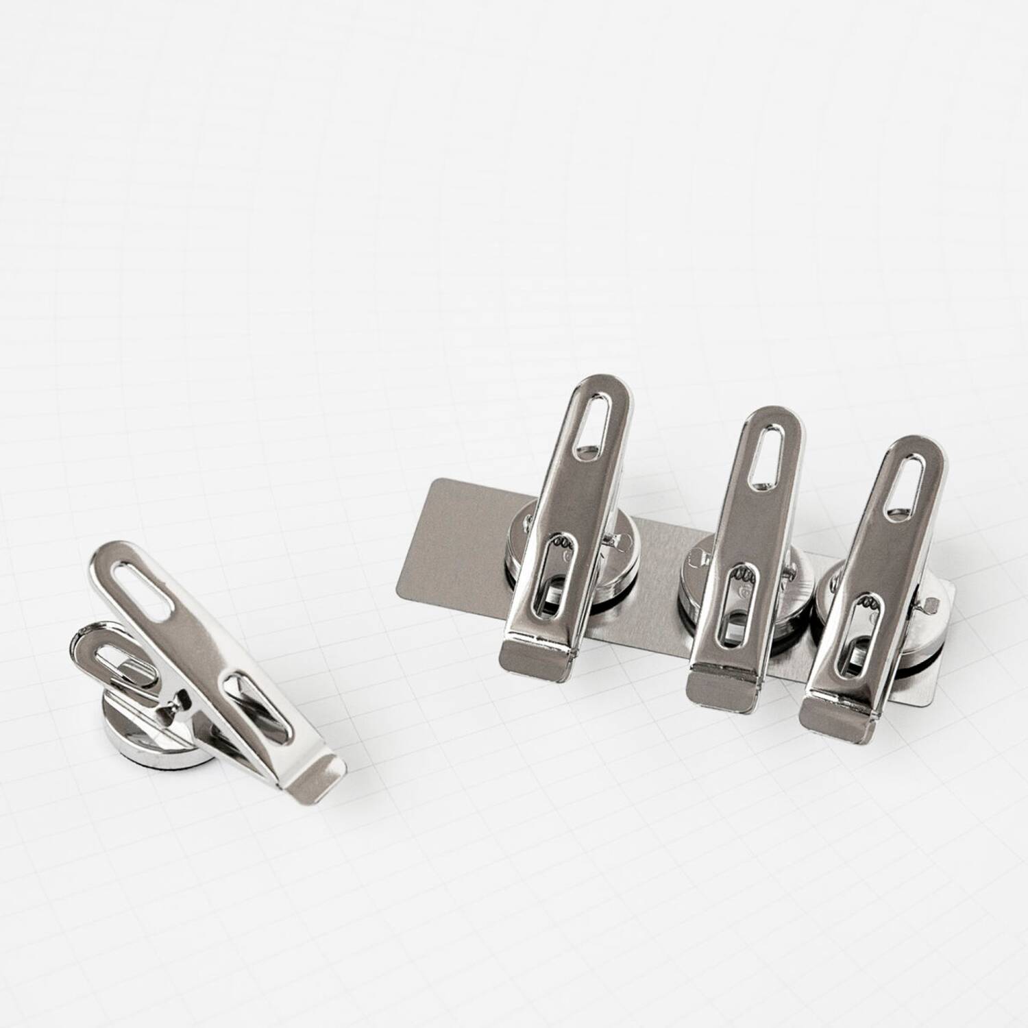 MAGNETIC Clip, Set of 4, Silver