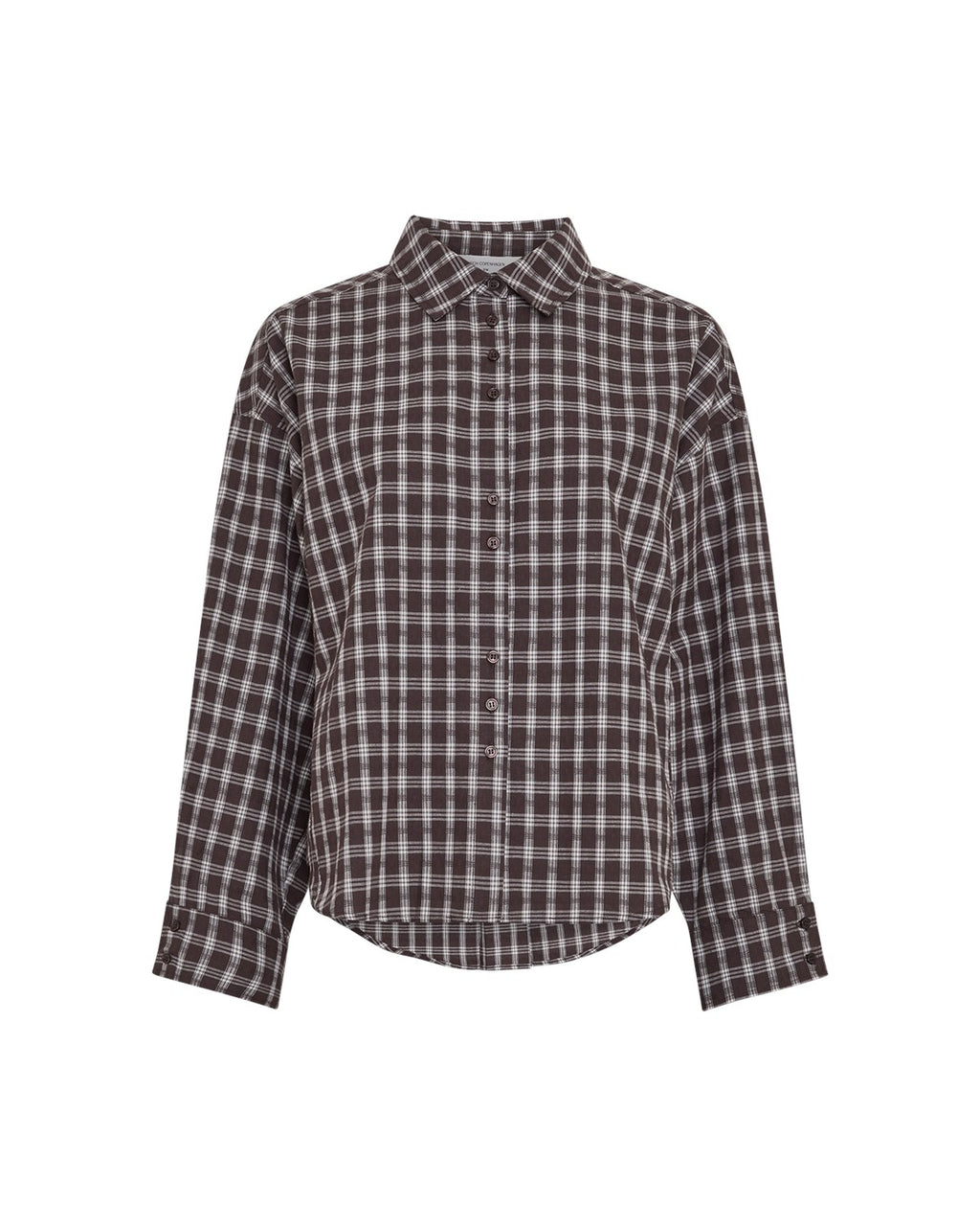 MSCHCarola Shirt CHK, brown/egret