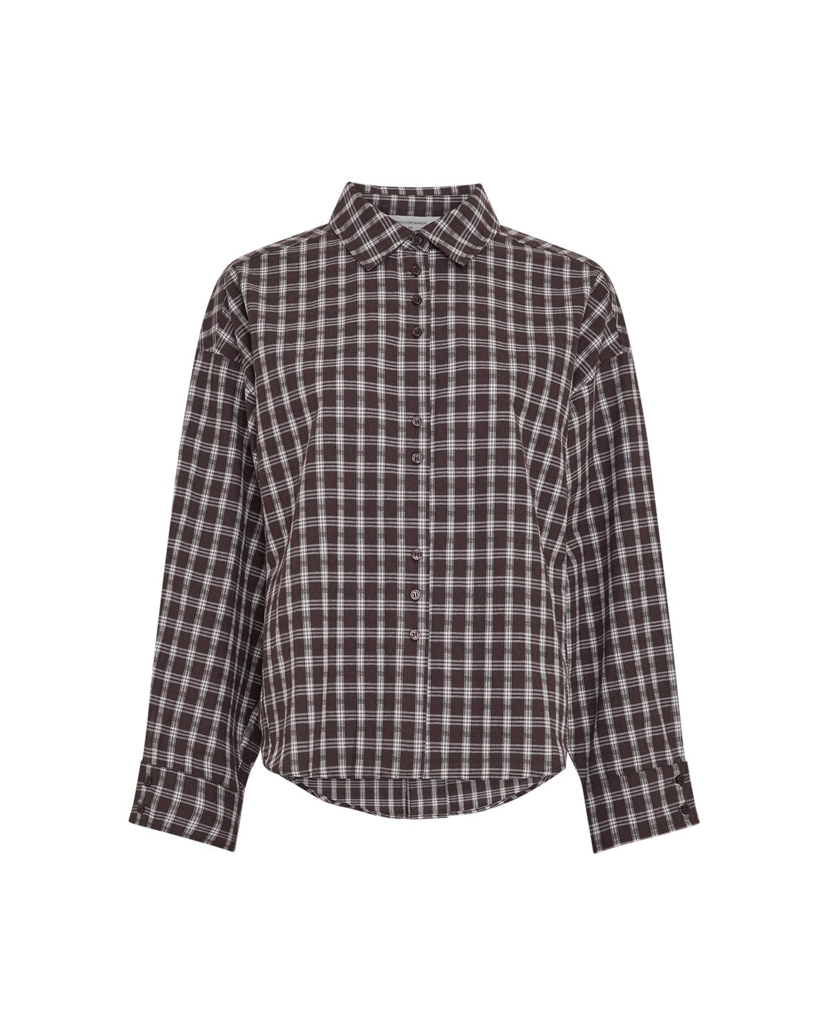 MSCHCarola Shirt CHK, brown/egret