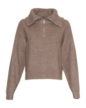 Lade das Bild in den Galerie-Viewer, MSCHGytta Zip Pullover, walnut melange
