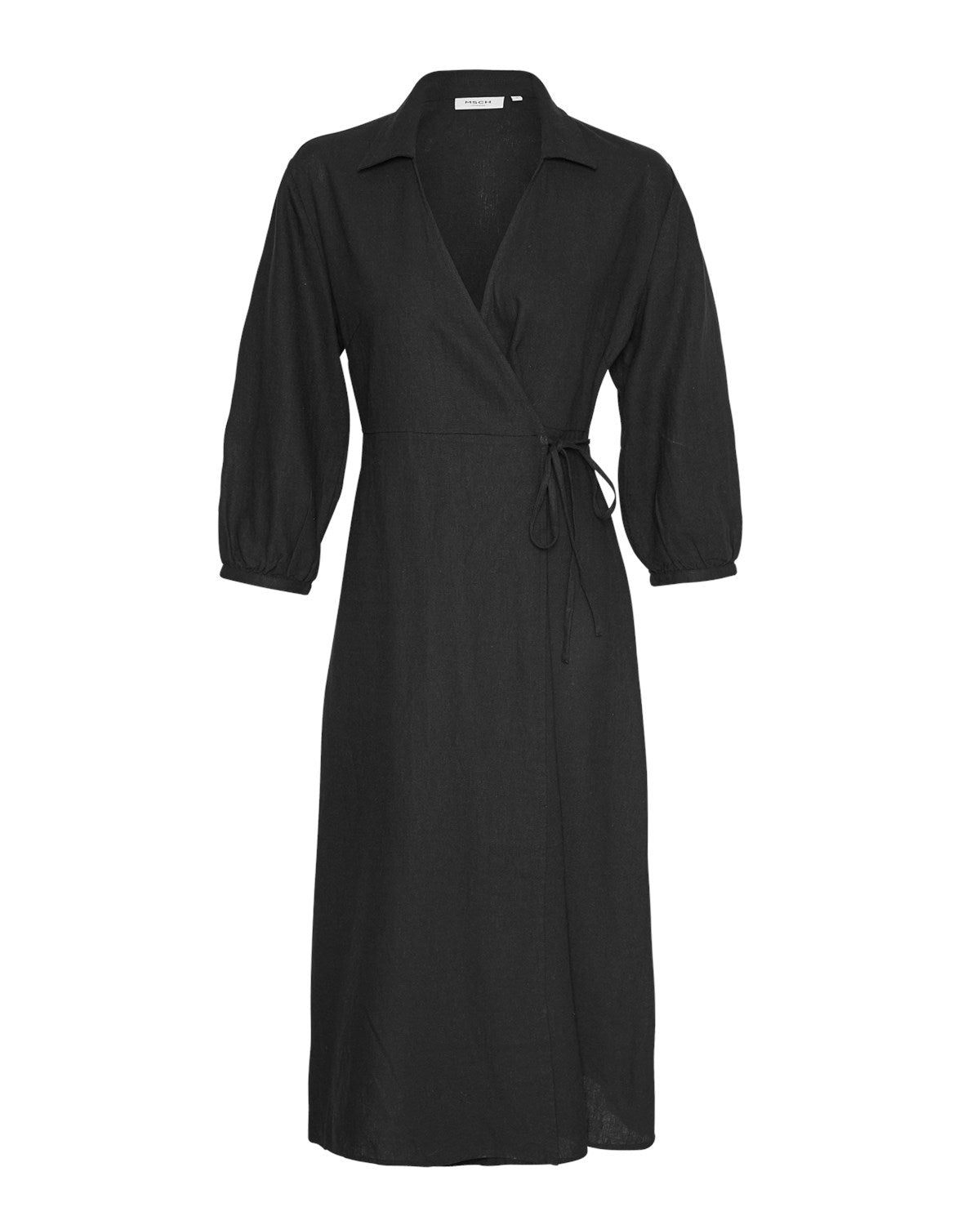 MSCHJovene Ginia 3/4 Wrap Dress, Black