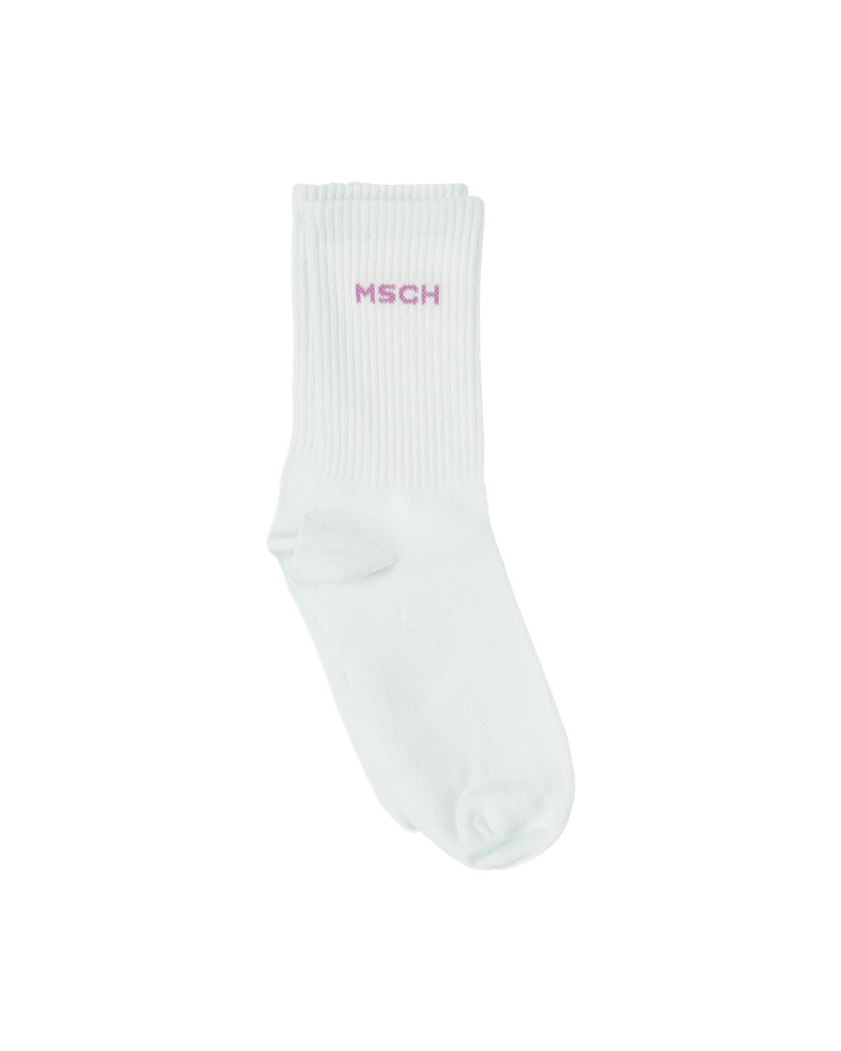 MSCHSporty Logo Socks, White/Vio/Azurine