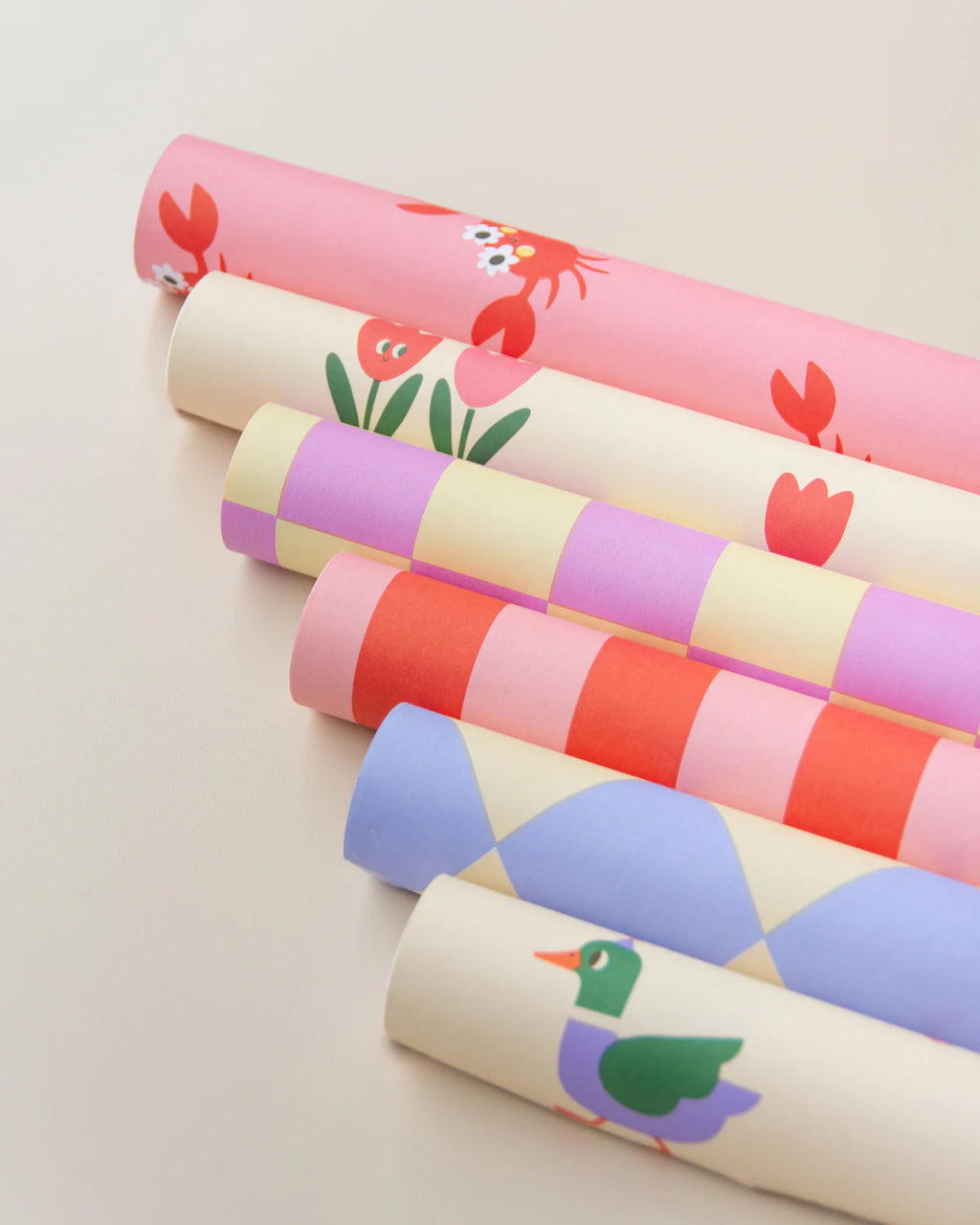 KADOOLE Geschenkpapier "Diamanten", Vanille / Eisblau