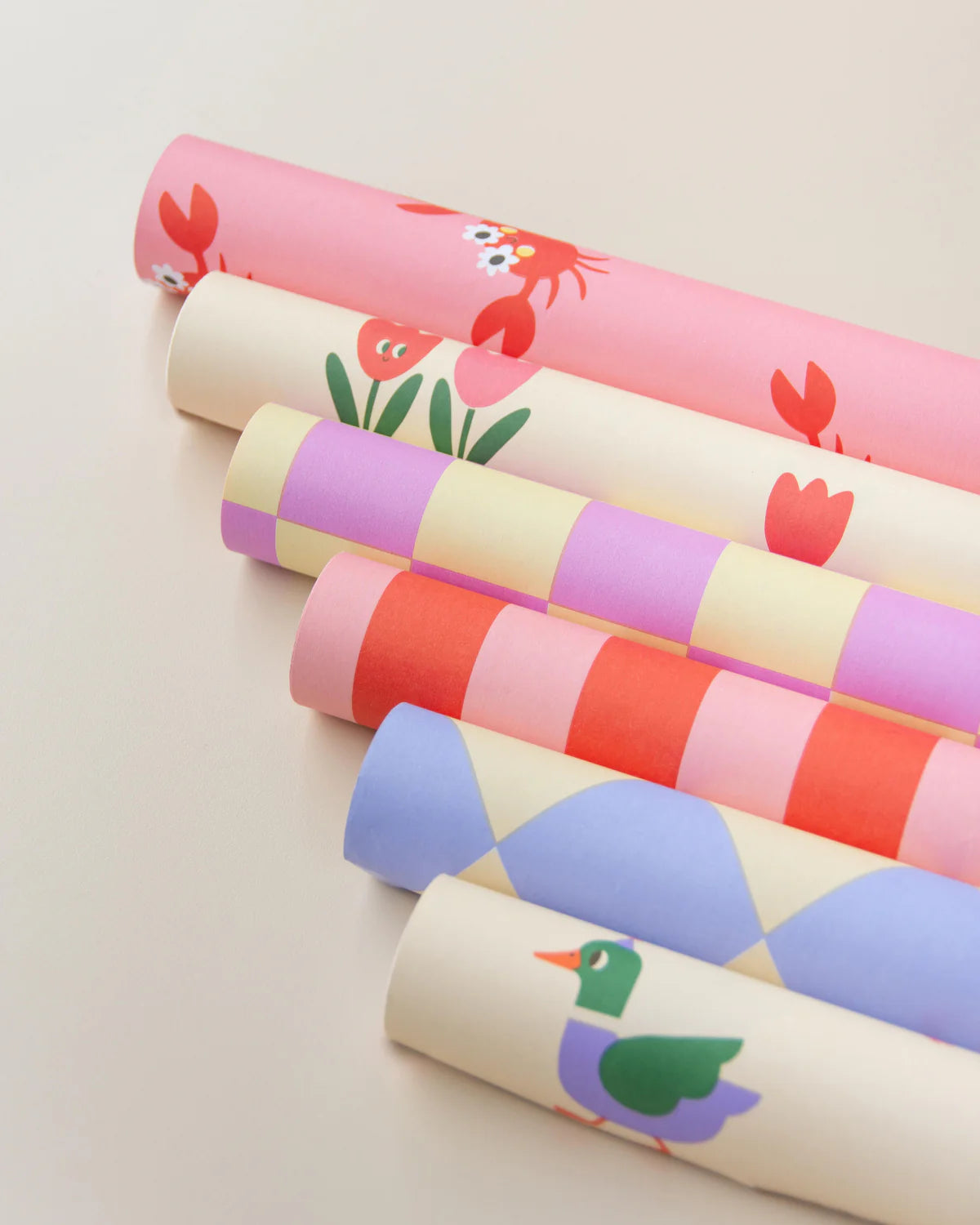 KADOOLE Geschenkpapier "Diamanten", Vanille / Eisblau