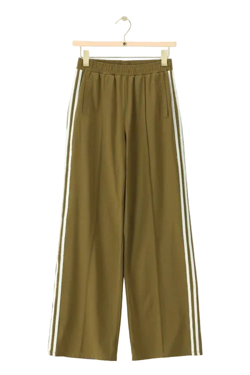 MYPANTS Jogginghose mit Streifen, Olivgrün