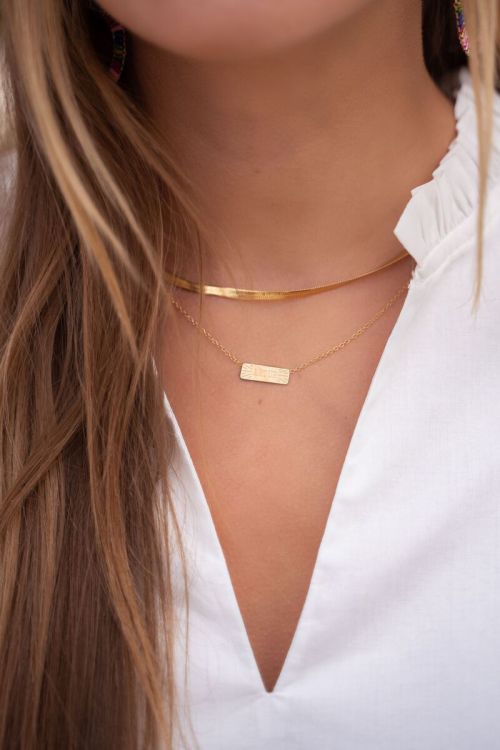 MYFLAT flache Gliederkette, silber