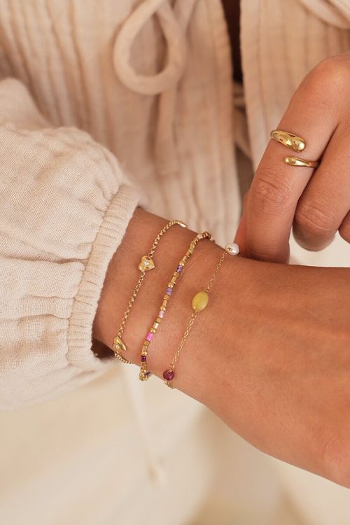 MYPERL Armband, flieder/pink