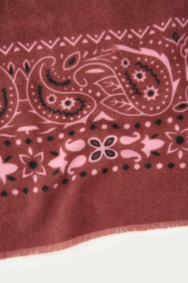 MYPAISLEY großer Schal, burgunderrot