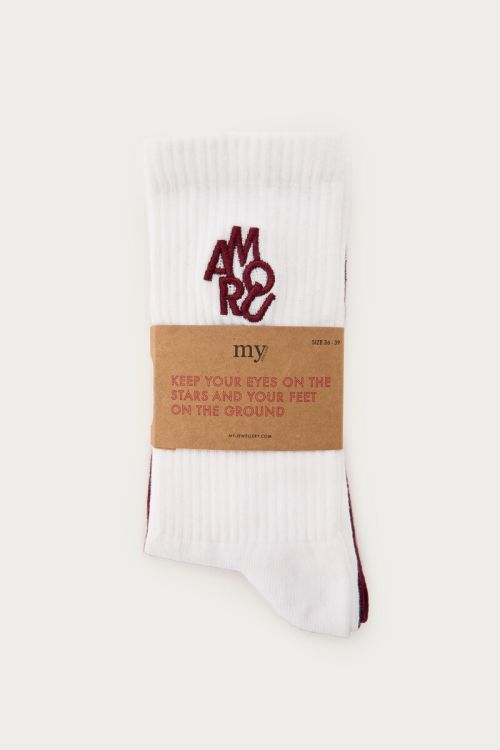 MYSOCKS Set Amour, burgunderrot