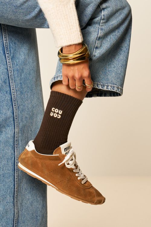 MYSOCKS Set CouCou, dunkelbraun