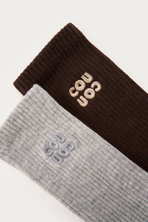 MYSOCKS Set CouCou, dunkelbraun