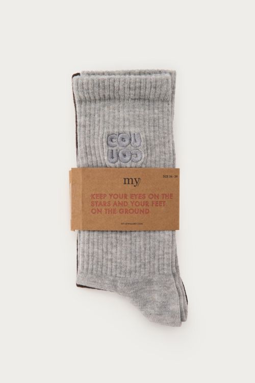 MYSOCKS Set CouCou, dunkelbraun
