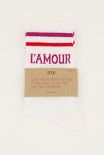 Lade das Bild in den Galerie-Viewer, MYSPORTSOCKS L&#39;amour, weiß/pink

