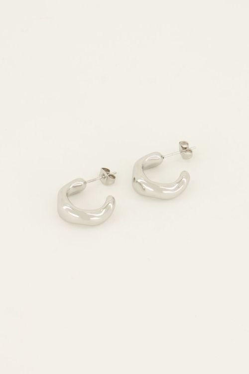 MYSTRUCTURE offene Ohrringe, Silber