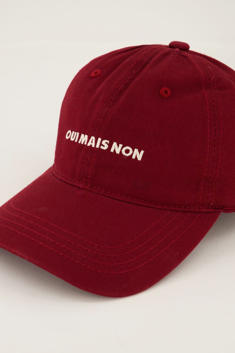 MYCAP "Oui mais non", dunkelrot