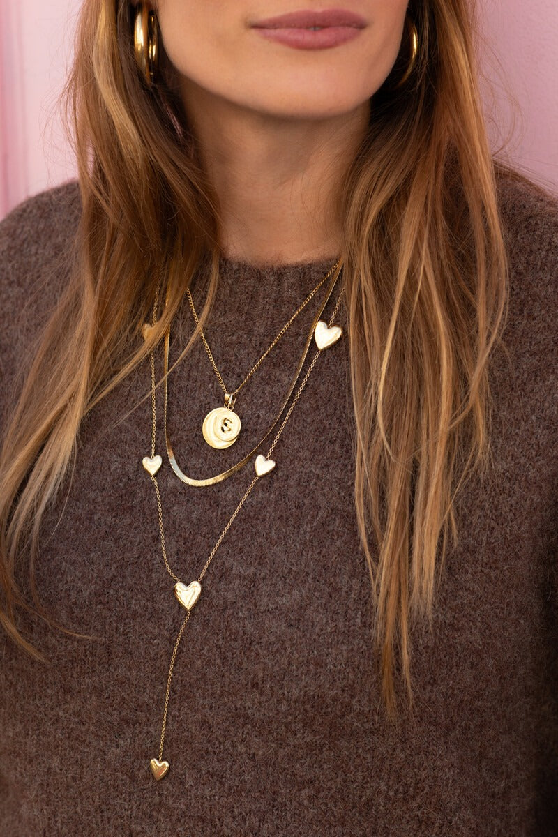 MYFLAT lange Gliederkette, gold