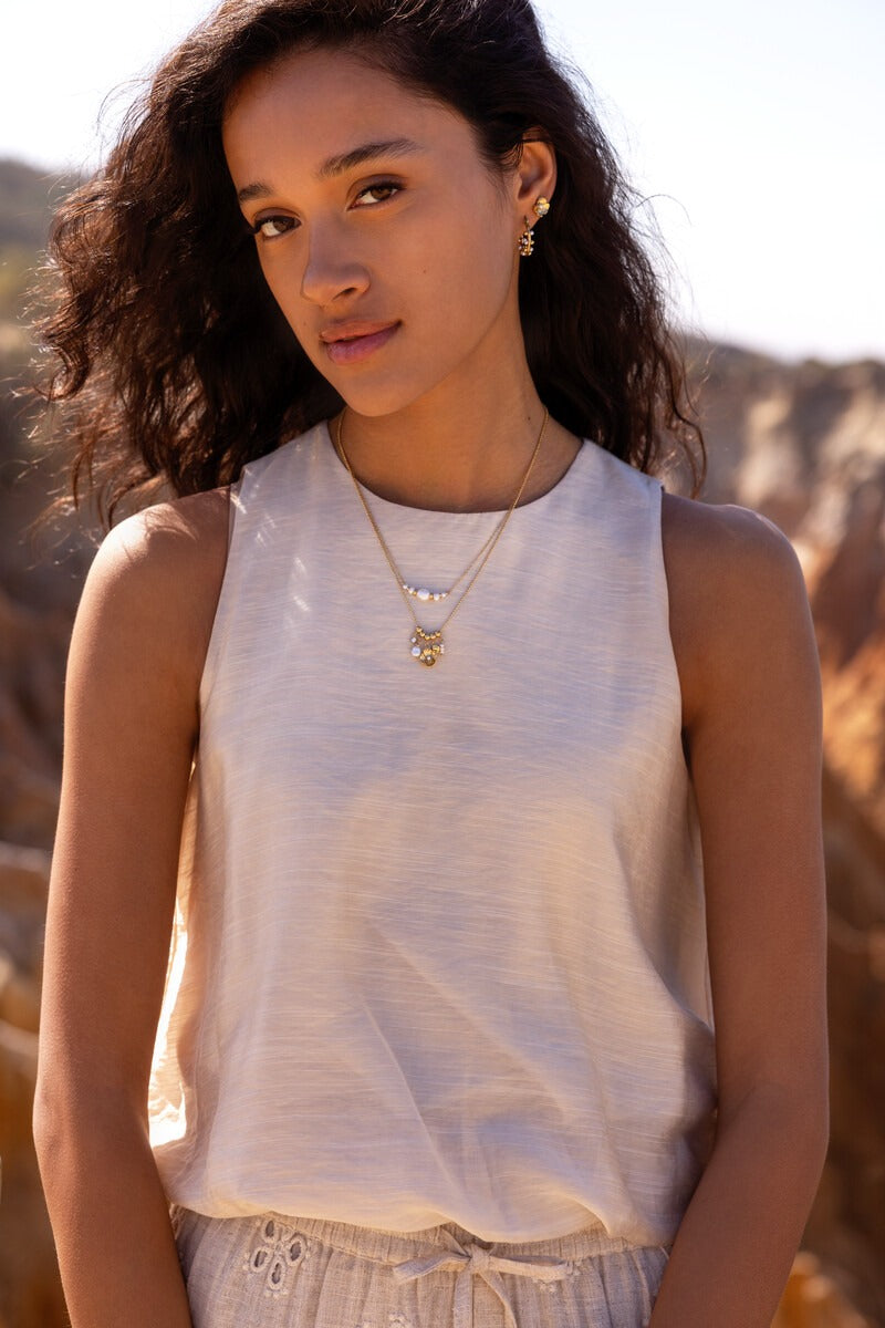 MYLUCY Kette mit Natur- und Kunstperlen, gold