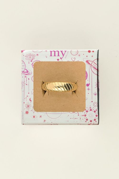 MYUNIVERSE gerippter Ring, gold