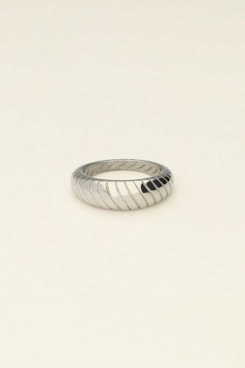 MYUNIVERSE gerippter Ring, silber